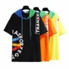 T-shirt à manches courtes à capuche d'été pour femmes de grande taille Buste 157cm 6XL 7XL 8XL 9XL 10XL Lâche Colorblock Graffiti Top 3 Couleur 150Kg Q5oS #