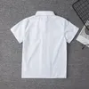 Ny White Cott Japanese Student Girls School JK Uniform Unicorn White Color Shirt Teens Kort ärm Kvinnor Preppy Style Blouse W5ha#