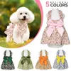 Ropa para perros Vestido floral de verano Princesa Ropa para mascotas para perros pequeños Vestidos de novia finos Falda para cachorros Gato