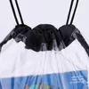 Сумки для хранения, водонепроницаемые многофункциональные прозрачные рюкзаки на шнурке, спортивная сумка для спортзала, 48-40 см, большая вместимость для пляжа на открытом воздухе