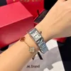 Same square must vintage versatile casual fashion light luxury card home watch for female couples tank wristband