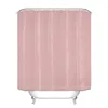 Rideaux de douche salle de bain, ensemble de rideaux de couleur unie, cloison de bain sans perçage, rose