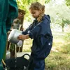 Kinder-Regenanzüge, Pfützen-Baby-Einteiler-Regenmantel, wasserdicht, atmungsaktiv, Outdoor-Regenbekleidung für Jungen, Mädchen insgesamt, dünn, lüften 240328