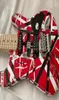 Promotion Heavy Relic White Stripe Red 5150 ST Guitare électrique Eddie Edward Van Halen Franken Stein China Guitars Black Alder Bo3555069