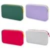 Cosmetic Bags Solid Color Silicone Storage Bag Cute Contrasting Colors Large Capacity Coin Purse Square Travel