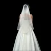 Voile de mariage court et simple en tulle à deux couches avec peigne, voile de mariée blanc ivoire pour mariée, accessoires de mariage, D9k2 #