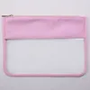 Nyl Chenille Patchs Étanche Fermeture À Glissière PVC Transparent Toilette W Pochette Maquillage Clair Plat Cosmétique Sac 03Q3 #