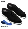 Casual Shoes 2024 Classic Mens Cow Suede Leather Oxford Lace-up Business Office Work Sneakers Autumn Winter Men Male Flats