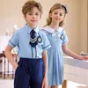 Zomer Nieuwe Japanse Stijl Schooluniform Jongens Shirt Korte Mouw Set Meisje Pop Hals Dr V7P0 #