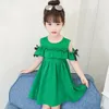 Girls Casual Summer Green Dress Baby Fashion 11 Child 2 4 To 12 Years Princess Dresses Brief Play In The Park Clothes Kids 240325