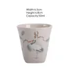 Cups Saucers 1pcs Ceramic Tea Cup Plant Ash Bowl Chinese Style Household Porcelain Afternoon Espresso Pottery Coffee