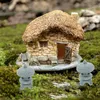 Décorations de jardin 4 pcs ornements simulation paysage pavillon décor japonais maison grès minuscule