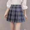 2021 New Spring Plus Size S-2XL Women High Waist Pleated Skirt Japanese School Plaid Skirt Uniform Student Girl Skirts 59Vl#