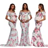 POシュートの妊娠中のドレスの女性の女性の夏のプリント妊娠服のためのパーティードレスセクシーなマタニティ