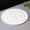 Plates Solid Color Ceramic Floating Point Texture Flat Plate Restaurant Dessert Steak Sushi Dish Pasta Specialty Tableware