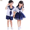 japanese Anime Navy Sailor Costume Uniform Blue for Girls Boys Halen Party School Fancy Dr Bow Tie C3FI#