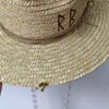 Chapeau de paille blanc, chaîne de perles, bricolage, dessus plat, ruban élastique coréen, couleur bonbon de plage, 240326