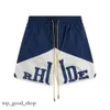 Projektantki szorty Rhude Shorts Summer Fashion Beach Pants Men High Quality Street Wear Red Blue Black Polet