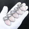 Pendentif Colliers Rose Naturel Rose Quartz Pierre Libellule Charme Amulette Bijoux En Gros 5 pcs TN4039