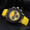 Avenger luxury watch black yellow orologio 41mm chronograph mens watch all dials work multicolor wristwatches quartz movement fashion simple casual sb081