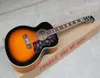 Bütün gitar fabrikası yüksek kaliteli akustik gitar vintage sunburst akustik gitar grover tuner 153014705