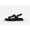 Casual Schoenen Mode Vintage Sandalen Platte 2024 Zomer Dikke Zool Bovenkleding In's Trendy Gesp Strand Dames Studenten