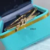 Designer V Gold Plated Mijin Light Knot Armband CNC High Edition elegant och stil med tjock plätering