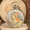 Elegant Beauty Lady Design Pocket Watch Vintage Classic Women Girl Analog Quartz Watches Necklace Pendant Chain Clock Gifts273Q