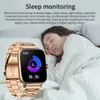 Armbandsur Lige Call Smart Watch Women Custom Dial Smartwatch för Android iOS Waterproof Bluetooth Musik Watches Full Touch Armband Clock 24329
