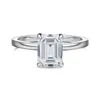 حلقات الكتلة STL S925 Sterling Silver Ring للنساء مع Square 5A Zircon Queraid Design Wedding Wedding Feast
