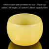Tasses soucoupes Dragon jaune Jade porcelaine tasse à thé maître tasse unique épaissi grand bol à thé en verre ensemble Kungfu