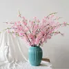 Couronnes de fleurs décoratives 109 cm fleurs de cerisier artificielles fleurs en soie fausse branche longue Bouquet de prune Sakura pour fête de mariage décoration de Vase de chambre à domicile L2403