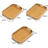 Assiettes JFBL BAMBOO RECTANGE COURAL PLAT PLAQUE PLAQUE BOIS THE BUISSOIRE PLATTER