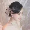 Hair Clips Barrettes Handmade Beautif Silk Yarn Flower Dreamy Side Headband Hairpins Accessories For Bride Drop Delivery Jewelry Hairj Otydp