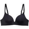 Bras Japanese Seamless Glossy Gathered Underwear Women's Simple Pure Color No Steel Ring Comfortable Triangular Cup Bra