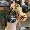 Keychains Landards 2pcs Yaratıcı Basketbol Modeli Keychain Spor Hayranları Kupa Hediye Kolye Keyasyonu Auobile Dekorasyon Erkek Erkekler B Dhxng