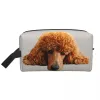 Borsa da toilette personalizzata Kawaii Poodle Head per le donne Cute Puppy Dog Trucco Cosmetico Organizzatore Ladies Beauty Storage Dopp Kit Case h6aL #