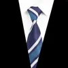 Fliegen Modische Herren-Krawatte, gestreift, Polyester, Blau, Grün, 8 cm, Business, Freizeit, klassisch, Büro, Hochzeit, Smoking, Accessoires, Geschenk