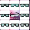 Óculos ao ar livre LED USB recarregável Light Up Glow Sunglasses com 8 modos de animação para Halloween Natal e vários festivais