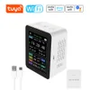 Детектор монитора качества воздуха Tuya Wi -Fi Smart 6in1 CO2 PM2.5 TVOC CH2O Demport Detcure Detector Mobilephone App Remotes