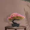 Dekorativa blommor Fake Plant Simulation Welcome Pine inomhusväxter Lätthusdekorationer för hemplastfaux bonsai