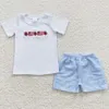 Ensembles de vêtements Design pour bébés garçons, vêtements brodés en coton, shorts pour enfants, boutique du 4 juillet, fête nationale