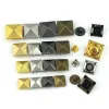 100Sets Metal Metal Piramid Cap rebite Studs Rivet quadrado para roupas de papel de cinto de cinto de cinto de couro