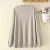 4xl Plus Size Knit Cardigan Women Clothing Autumn Mercerized Cott Carto Knitwear Fi Lg Sleeve Sweater Jacket Spring K00O#