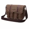 Homens Busin Menger Bolsas Para Homens Bolsa De Ombro Vintage Canvas Crossbody Pack Retro Casual Office Travel Bag k80D #