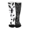 Women Socks Black Bat Holiday Halloween Pumpkins Harajuku Stockings Couple Breathable Outdoor Sports Autumn Design AntiSocks