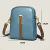 genuine Leather Women's Bag Fi Double Zip Portable Mini Shoulder Bag Mobile Phe Bag Luxury Cow Leather Crossbody b3cn#