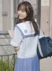 high quality sailor suit students school uniform for teens preppy style cos uniform JK fi Japanese Seifuku bow skirt shirt j7hR#