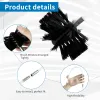 Chimney Cleaning Brush Extendable Flexible Dryer Vent Cleaner Soft Bristle Effective Air Duct Cleaning Tool with18 Rods