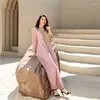 Ethnic Clothing Muslim Spring And Summer Women's Arab Long Sleeve Middle East Swing Dress